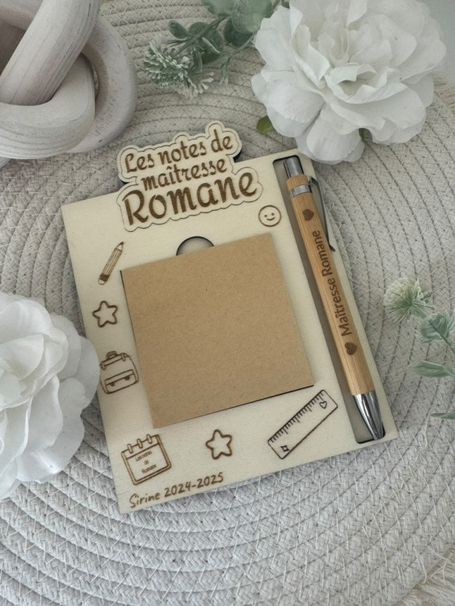 Porte post-it personnalisé – Cadeau maîtresse