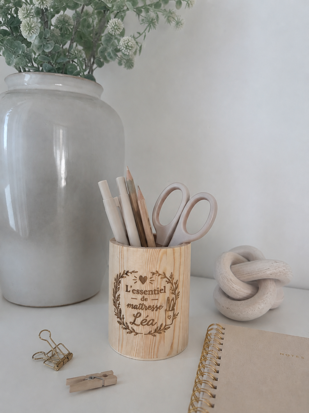 Pot à crayon rond - personnalisé