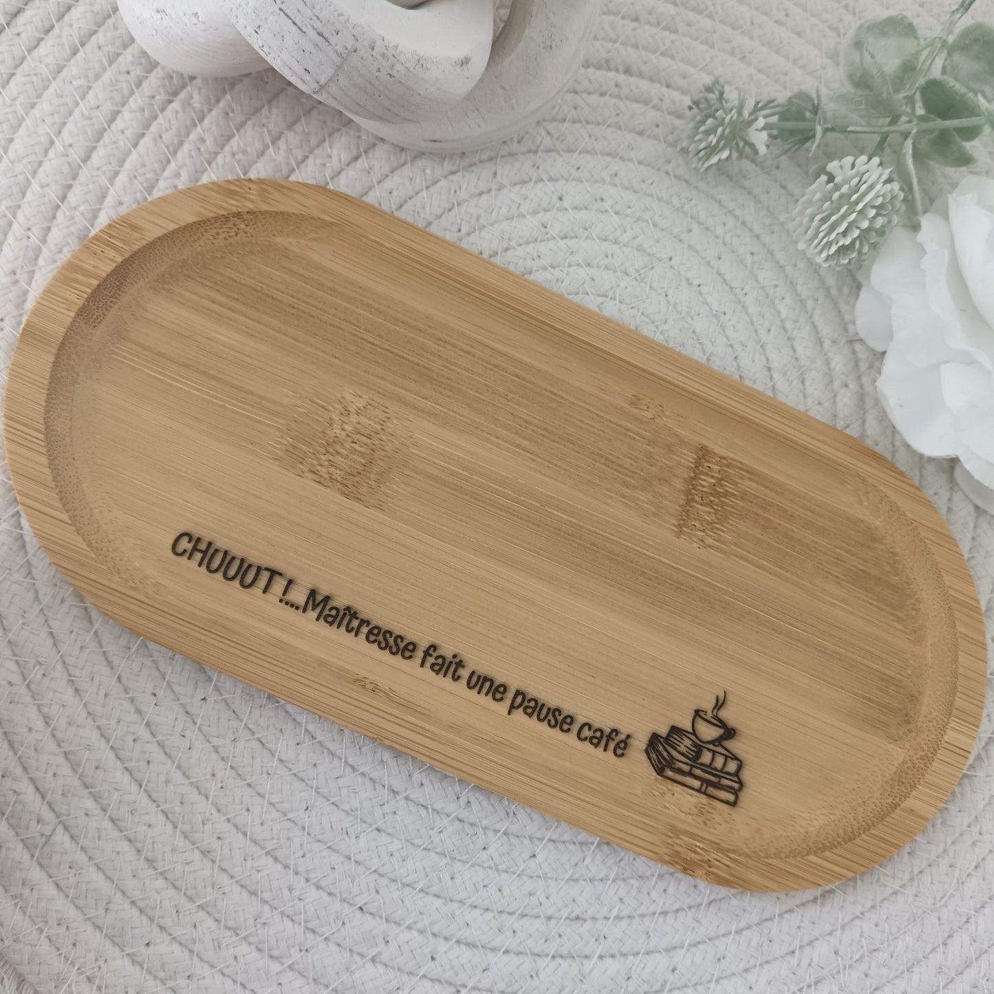 Plateau de service à café personnalisé