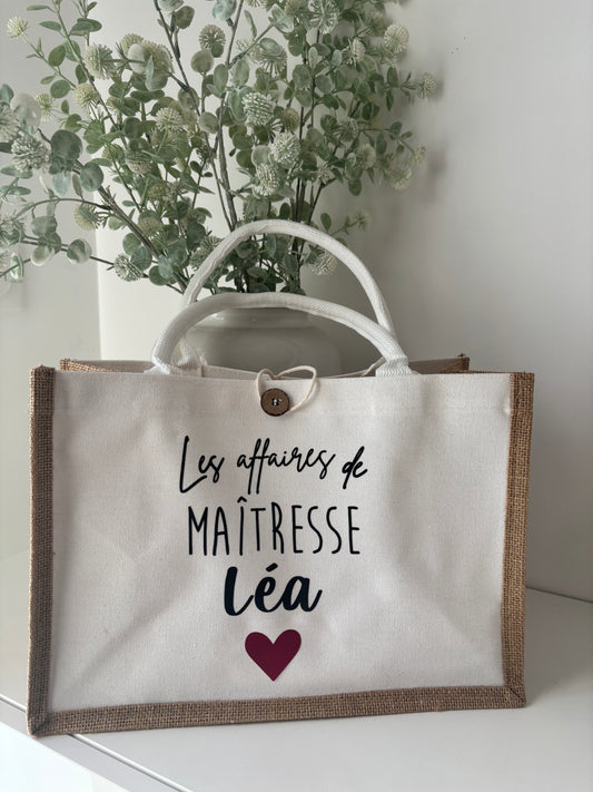 Sac jute - personnalisé
