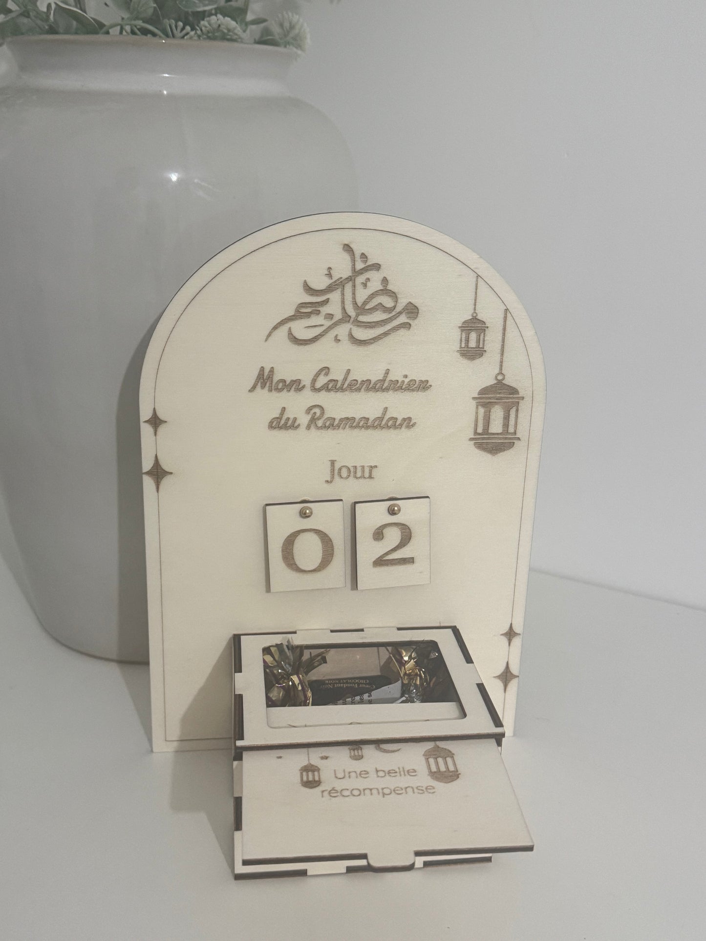 Calendrier du Ramadan enfant avec boîte à récompense