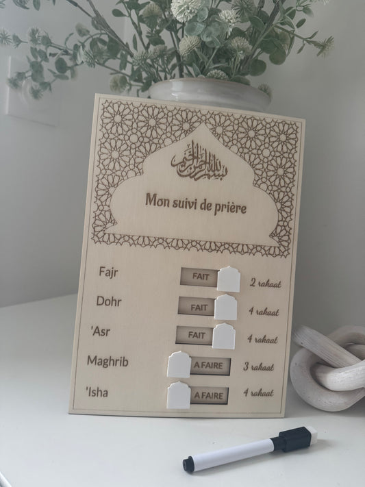 Suivi de prière en bois