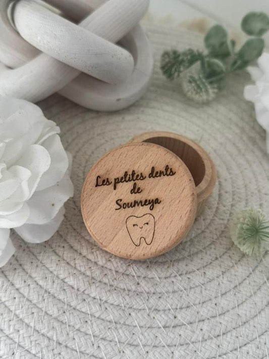 Boîte à dents en bois personnalisée – Souvenir d’enfance unique