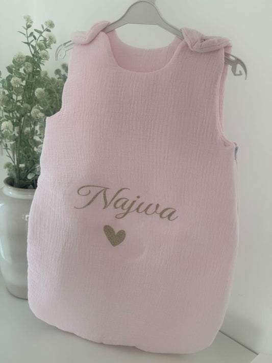 Gigoteuse personnalisée en gaze de coton – Taille 0/6 mois